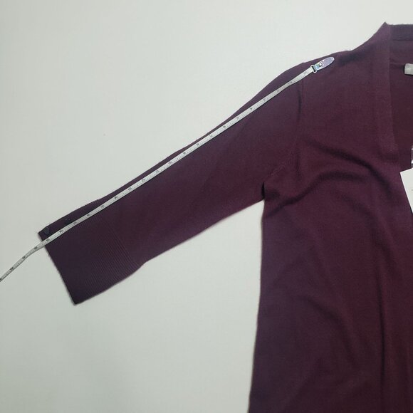 Stitch Fix X Evolution Open Cardigan Sweater Womens M Burgundy Ancho Chili - Picture 10 of 16